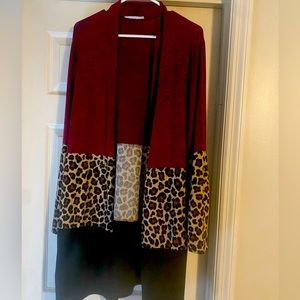 Women’s long open cardigan